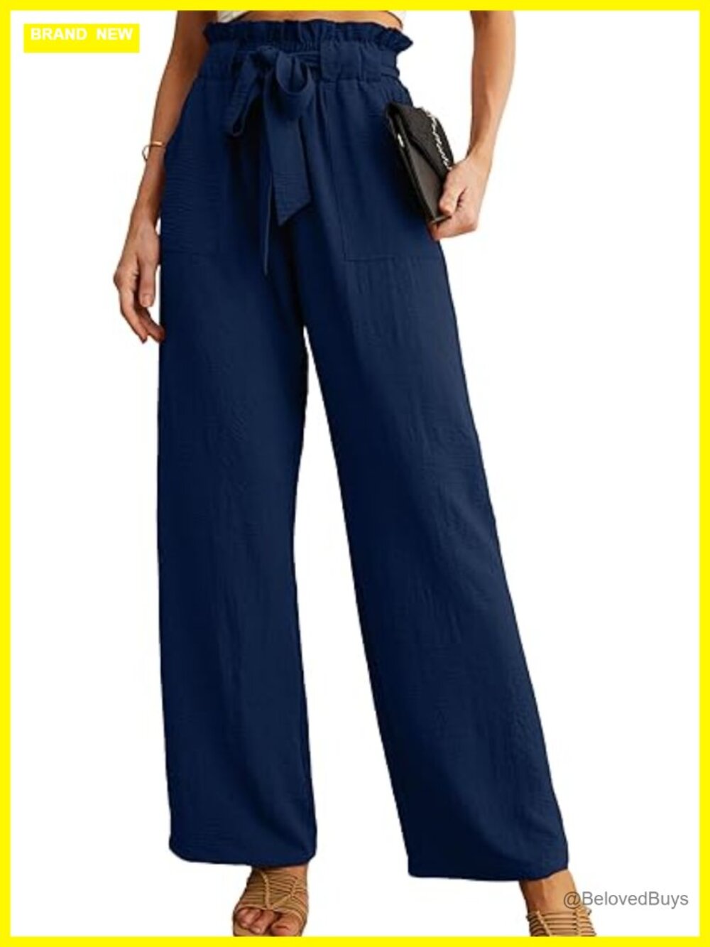 High Waist Wide Leg Palazzo Pants with Pockets